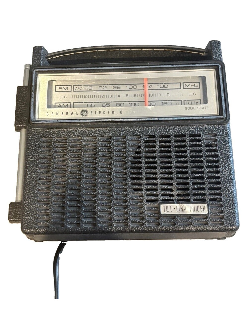 Vintage GE General Electric AM FM Radio Solid State Two-Way Power TESTED WORKS